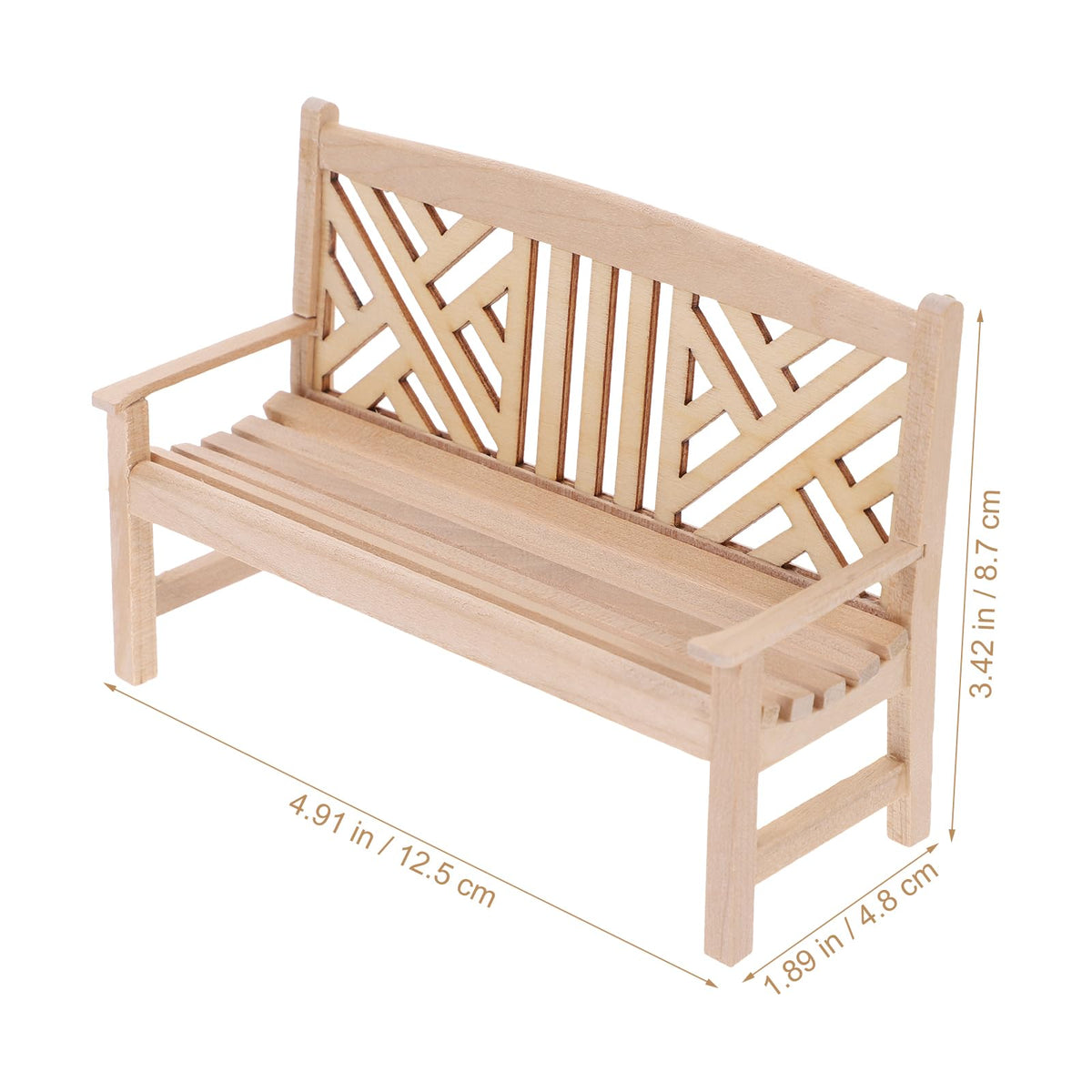 Wooden Dollhouse Chairs Miniature Dollhouse Furniture