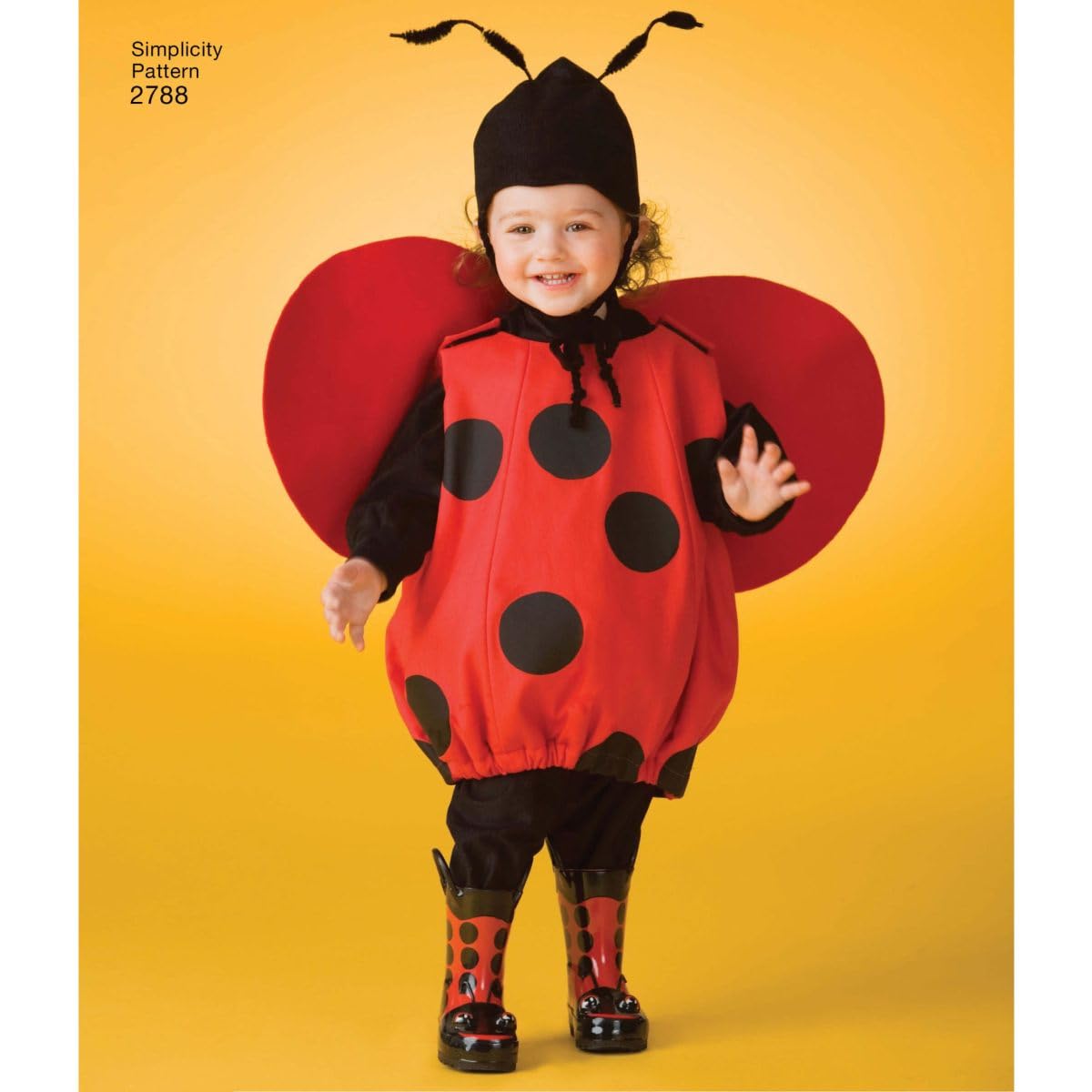 Simplicity 2788 Lamb, Chick, Witch, Pumpkin and Lady Sewing Pattern for Toddlers Halloween Costume, Sizes A 1/2-4