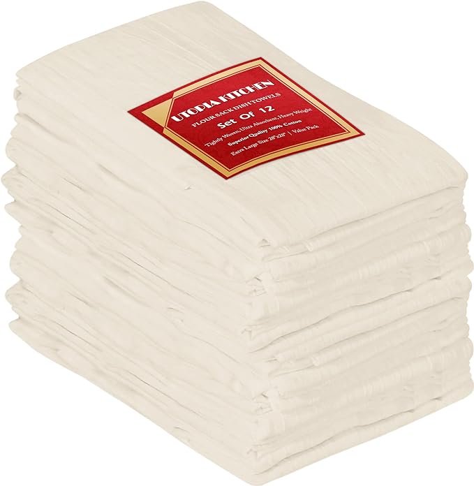 Utopia Kitchen Natural Flour Sack Towels 100% Cotton Tea Towels