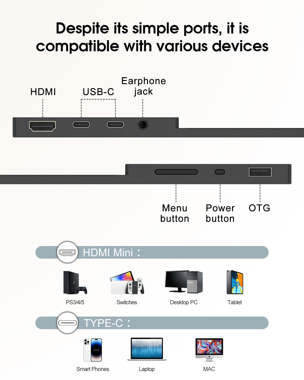 Portable Monitor Touchscreen, 15.6''Laptop Screen Extender, FHD IPS Touch Screen, Travel Monitor with Kickstand & Speaker, HDMI USB C External Monitors for Laptop Phone Computer Xbox Switch