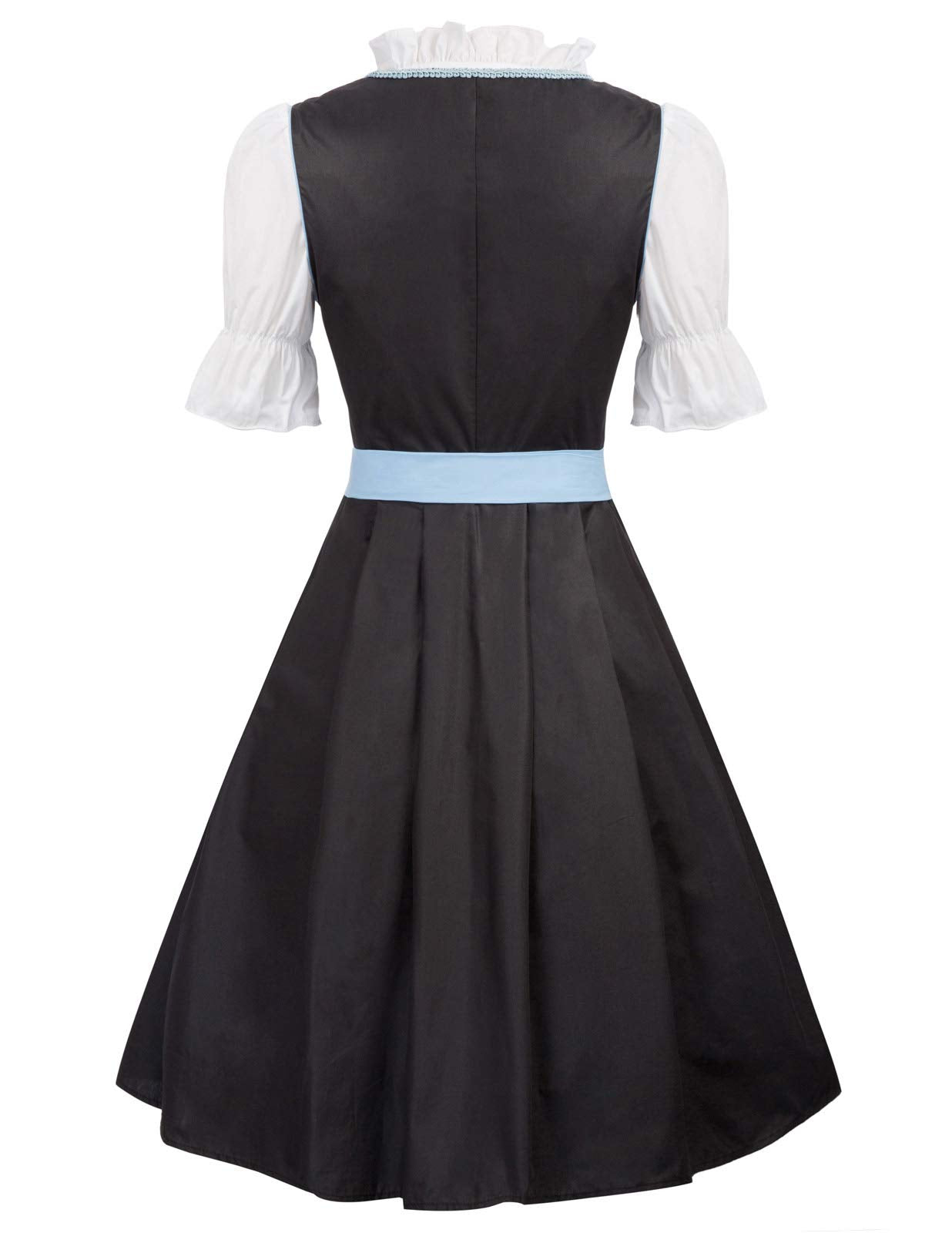 JASAMBAC Women's German Dirndl Dress for Halloween Beer Costumes Size M Color Black