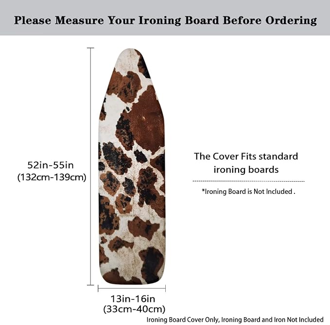 Cowhide Ironing Board Cover Universal Iron Board Covers Heavy Duty Padded Extra