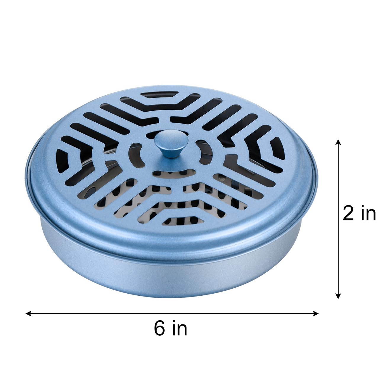 Elsjoy 8 Pack Mosquito Coil Holders, Stainless Steel Incense Coil Burner Portable Mosquito Incense Holder, Metal Mosquito Coil Burner for Home, Camping