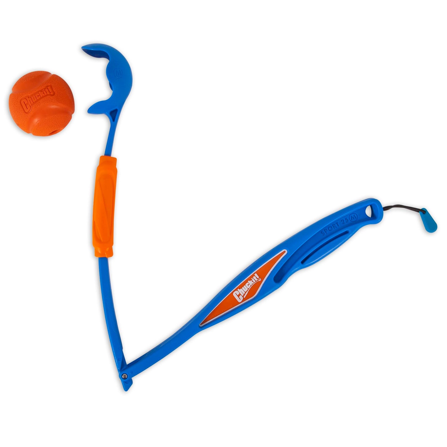 Chuckit! Fetch & Fold Dog Ball Launcher Pick Up and Throw Hands Free Dog Toy Rubber Fetch Ball Thrower Set