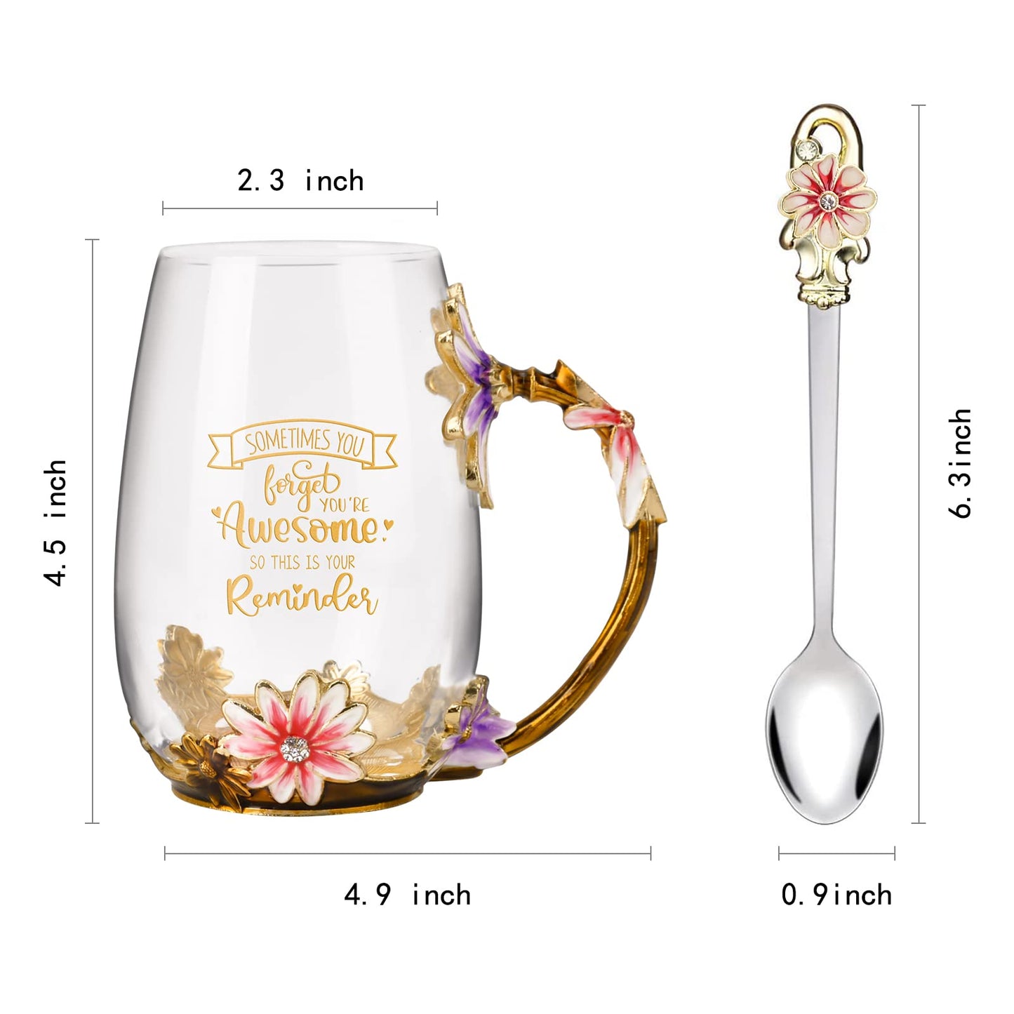 OEAGO Birthday Gifts for Women Mom Plastic Tea Cup Mothers Valentines Day Gifts for Her from Daughter Son Unique Inspirational Friendship Ideas for Female Coworker