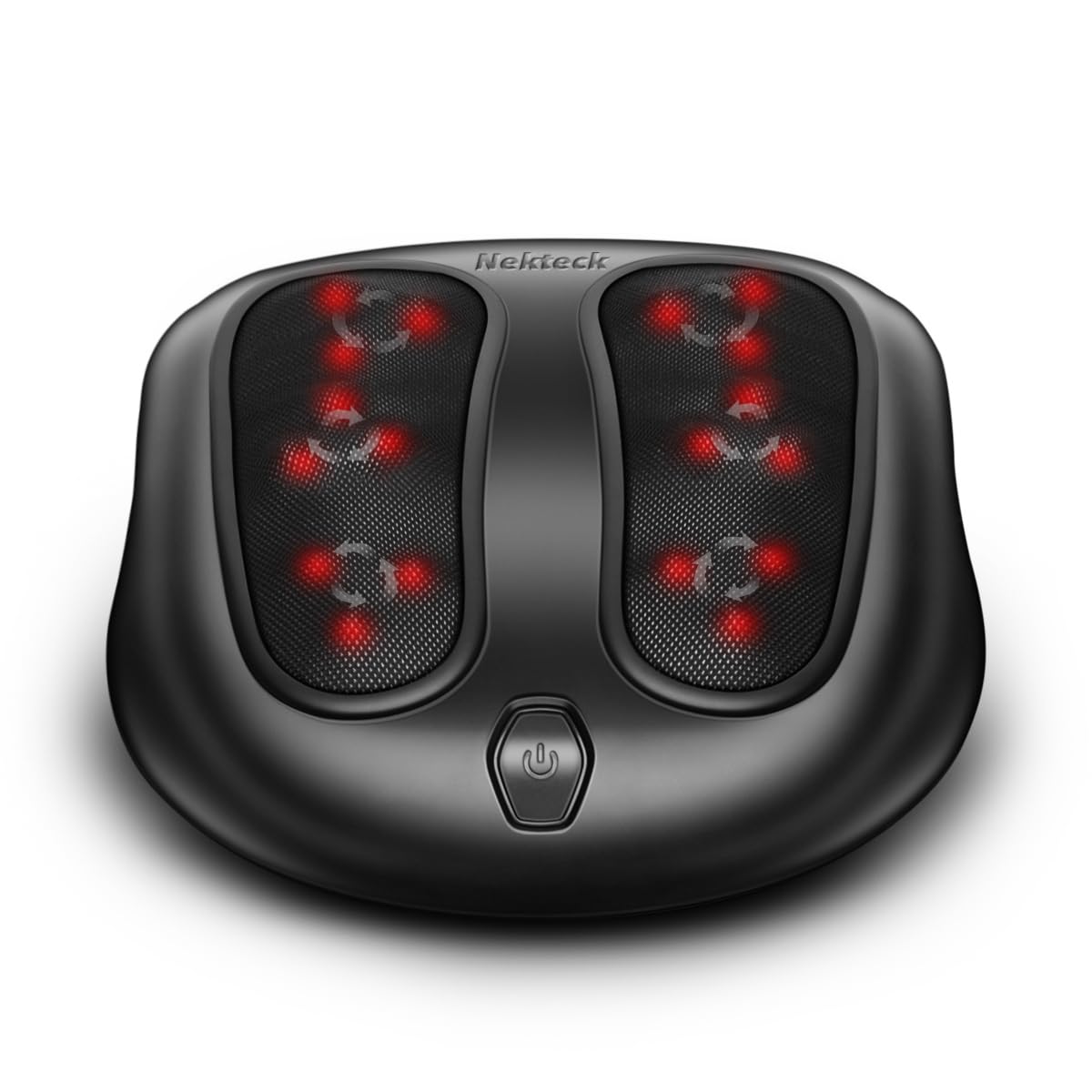 Nekteck Foot Massager with Heat, Shiatsu Heated Electric Kneading Foot Massager Machine for Neuropathy, Plantar Fasciitis, Feet Massage for Pain Relief, Circulation, Ideal Gifts for Man Woman Her Him