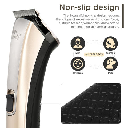 Himaly Rechargeable Hair Clippers, Professional Electric Cordless Hair Clippers Beard Trimmer Cordless Grooming Kit with 4 Guide Combs for Men and Women