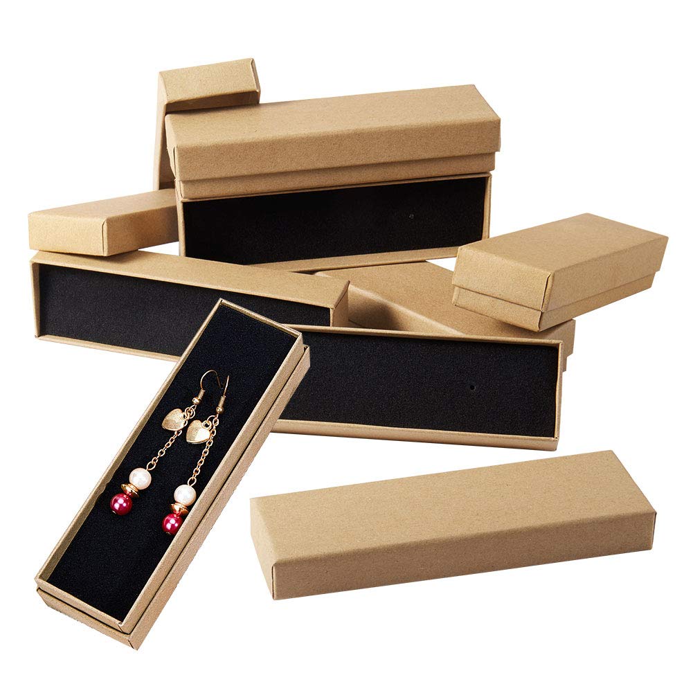 PH PandaHall 20 Pack Jewelry Gift Boxes, Valentine Necklace Bracelet Box Rectangle Packing Boxes with Sponge for Selling Pen Jewelry Birthday Wedding Engagement Mother's Day 1.6x5.2x1”