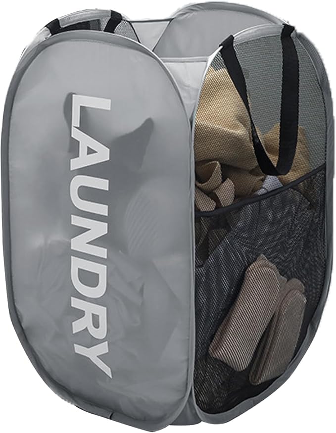Mesh Laundry Hamper Pop Up Laundry Hamper Collapsible Laundry Basket