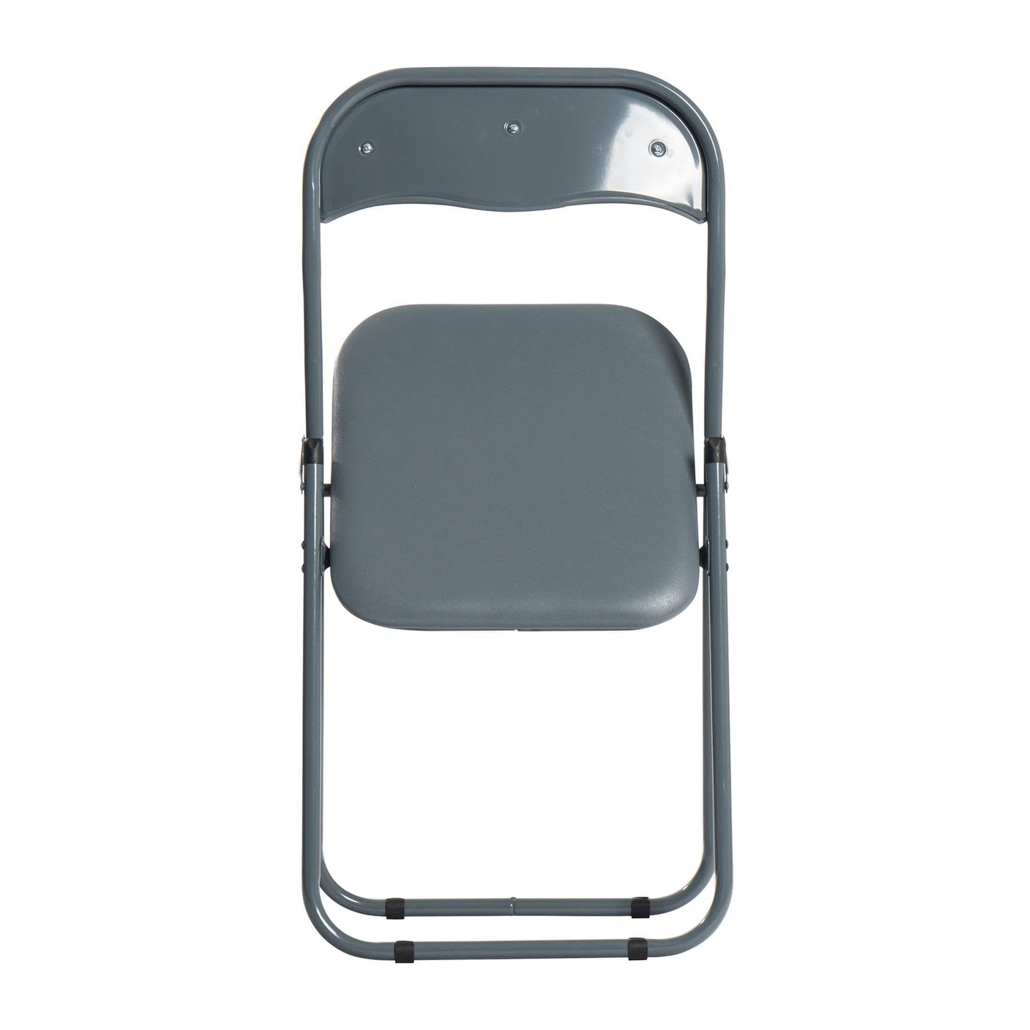 Harbour Housewares Padded Folding Chair - Solid Grey - Pack of 1 - Easy Store Metal Frame Foldable Desk Chair for Office, Dining, Kitchen