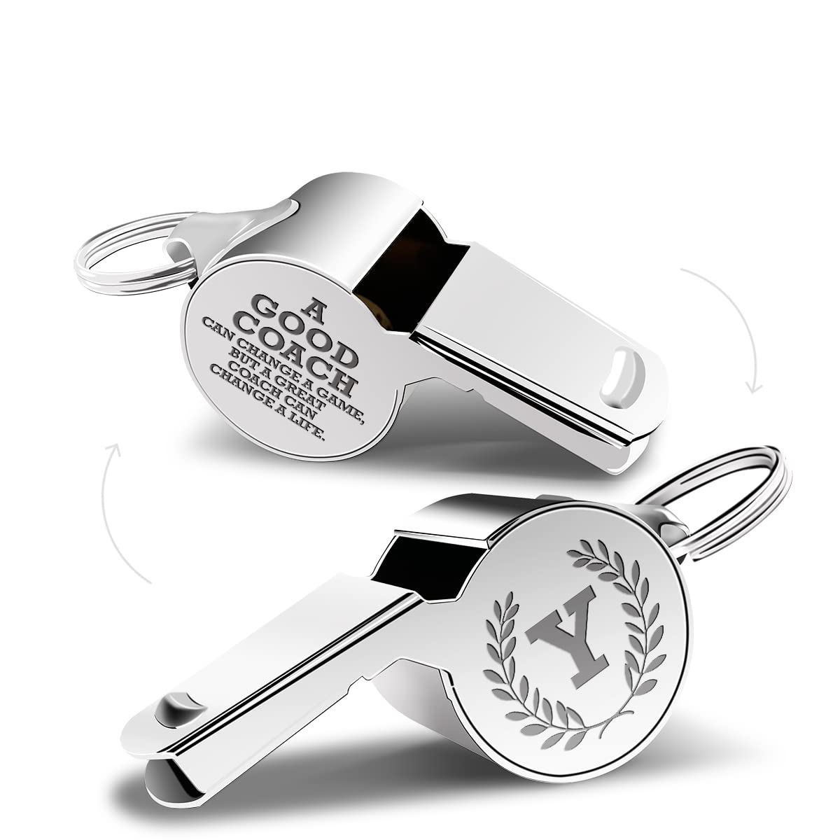 Letters Coach Gifts, Whistle for Coaches, Whistle Emergency, Thank You Coach Gifts, Coaches Whistle with Lanyard Cheer Coach Gift for Men Women Teachers Referees School Sports Coach Outdoor, Letter Y