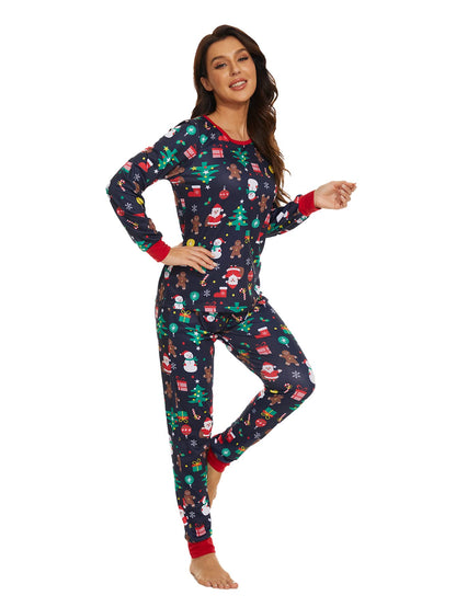MyFav Family Matching Christmas Pajamas Set Xmas Gift PJS Set Holiday Sleepwear, Women-XS