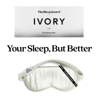 TheSleepGuard Pure Silk Sleep Mask [100% 6A Mulberry Silk, 22 Momme] Light Blocking Travel Essentials. Eye Masks for Sleeping. Black Oeko-Tex Blindfold. Eye Covers for Men & Women