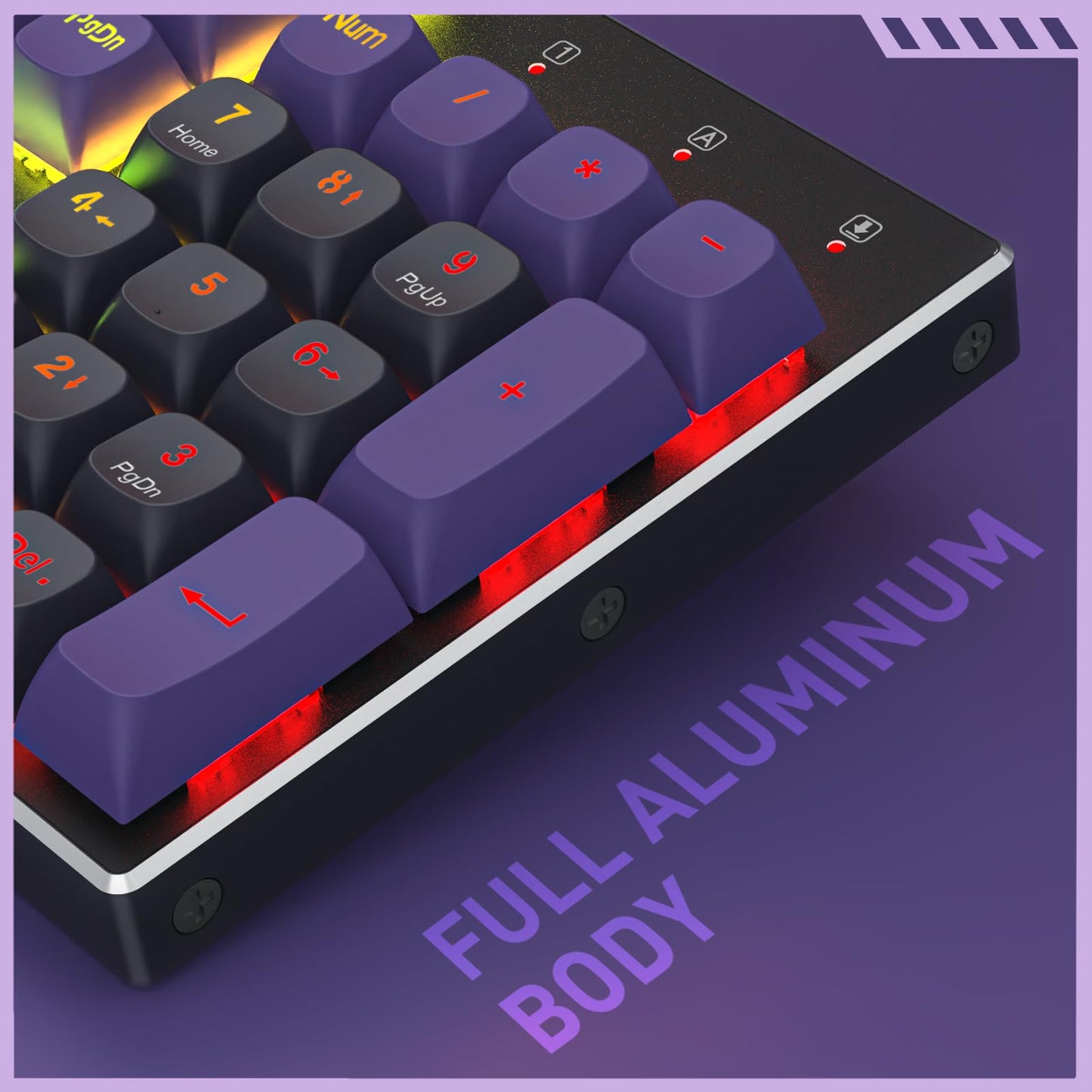 Redragon K556 PRO Upgraded Wireless RGB Gaming Keyboard, BT/2.4Ghz Tri-Mode Aluminum Mechanical Keyboard w/No-Lag Connection, Hot-Swap Linear Quiet Red Switch