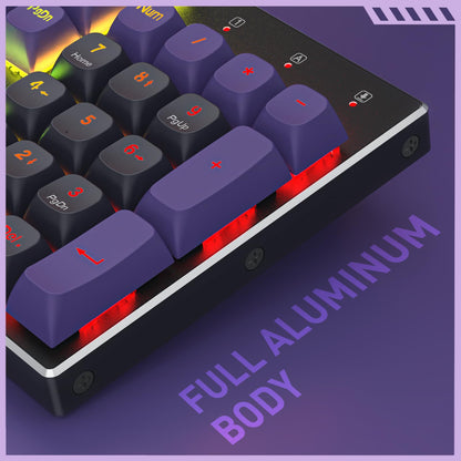 Redragon K556 PRO Upgraded Wireless RGB Gaming Keyboard, BT/2.4Ghz Tri-Mode Aluminum Mechanical Keyboard w/No-Lag Connection, Hot-Swap Linear Quiet Red Switch
