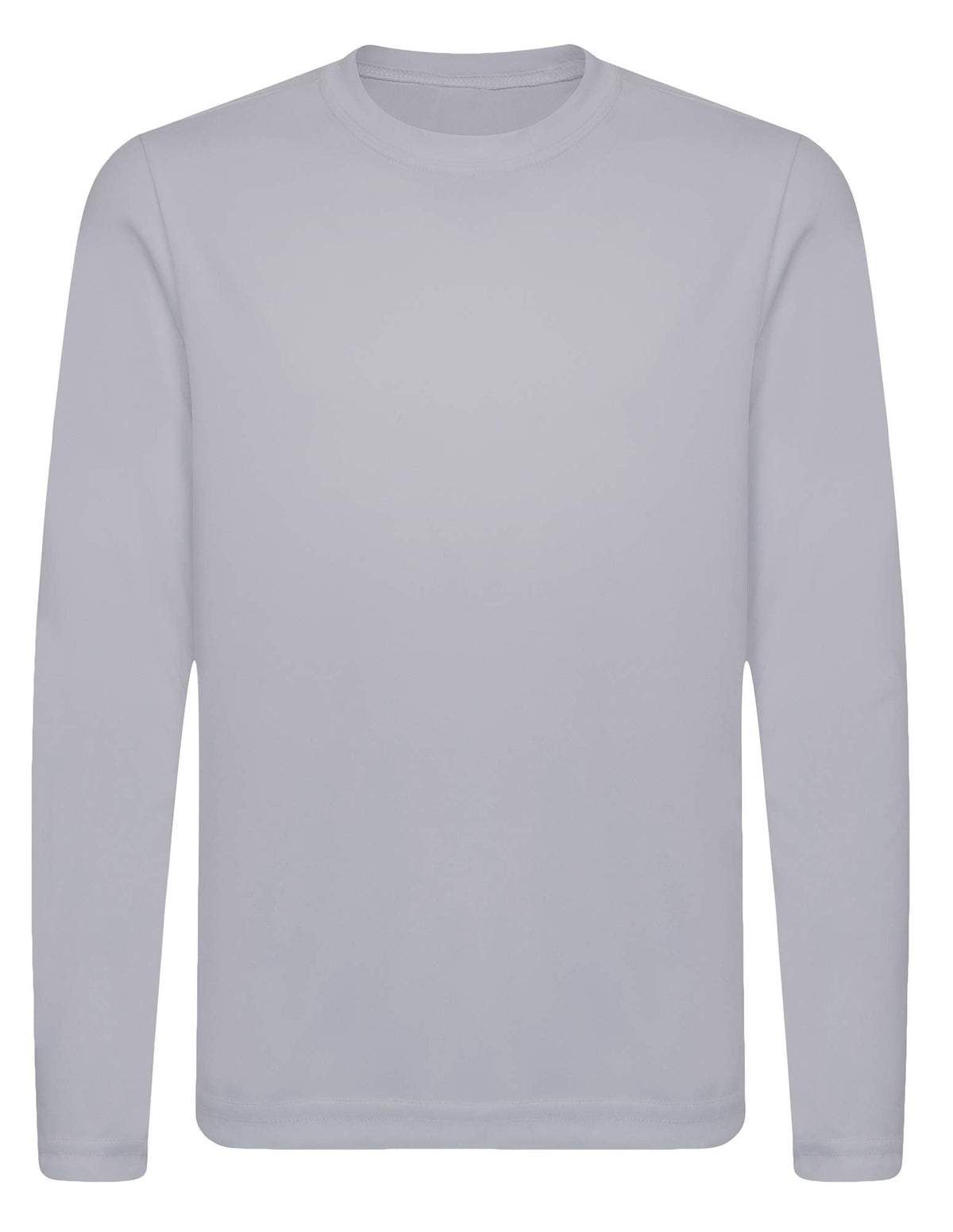 Opna Youth Athletic Performance Long Sleeve Shirts for Boy's or Girl's Moisture Wicking,Silver,Medium