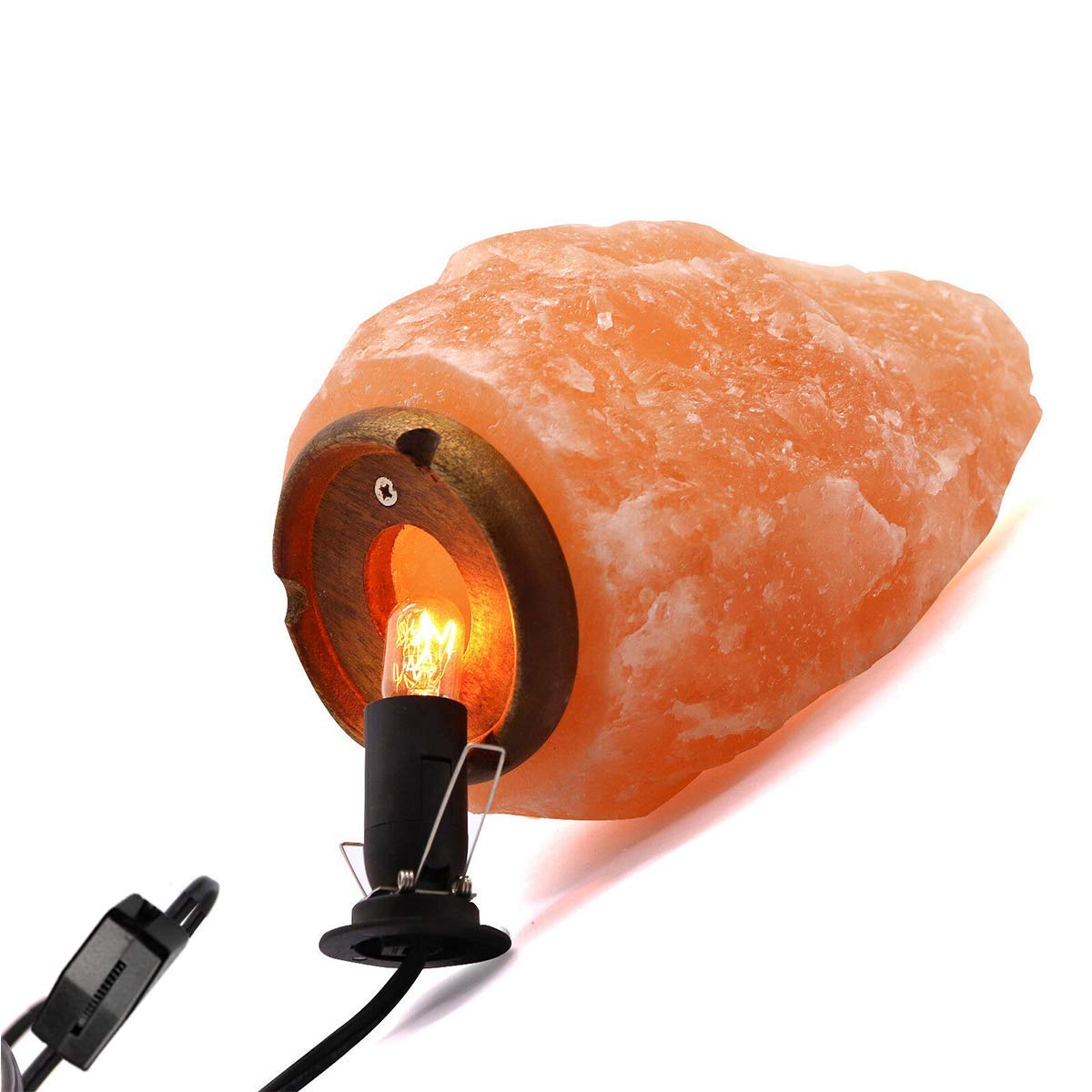 Himalayan Salt Lamp Cord with Gear Switch，Original Replacement Cord with Base Assembly with E12 Socket，Christmas Light Bulb,Himalayan Salt Lampsand with 6 Free Bulbs for Salt Lamp (1P)