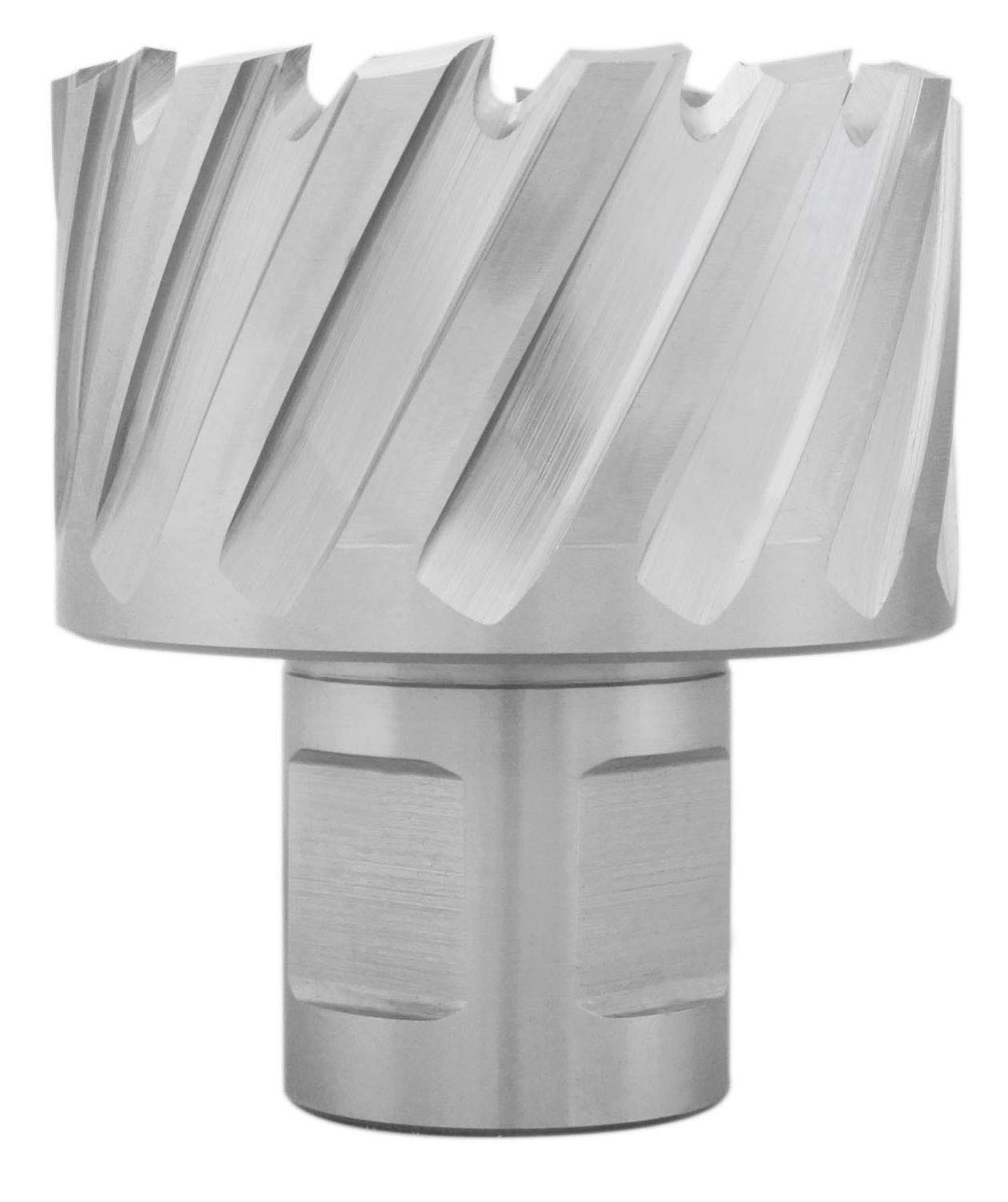Accusize Industrial Tools H.S.S. Annular Cutter, 2-1/2" Dia, 1" Cutting Depth, 1-1/4" Weldon Shank, ANSI Standard, 2080-2045