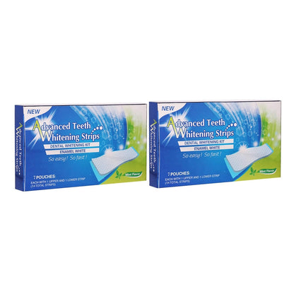 KAV PLUS 56 Professional Teeth Whitening Strips – Advanced Enamel-Safe Bleaching Strips for Sensitive Teeth, Home Whitening Kit for a Brighter Smile