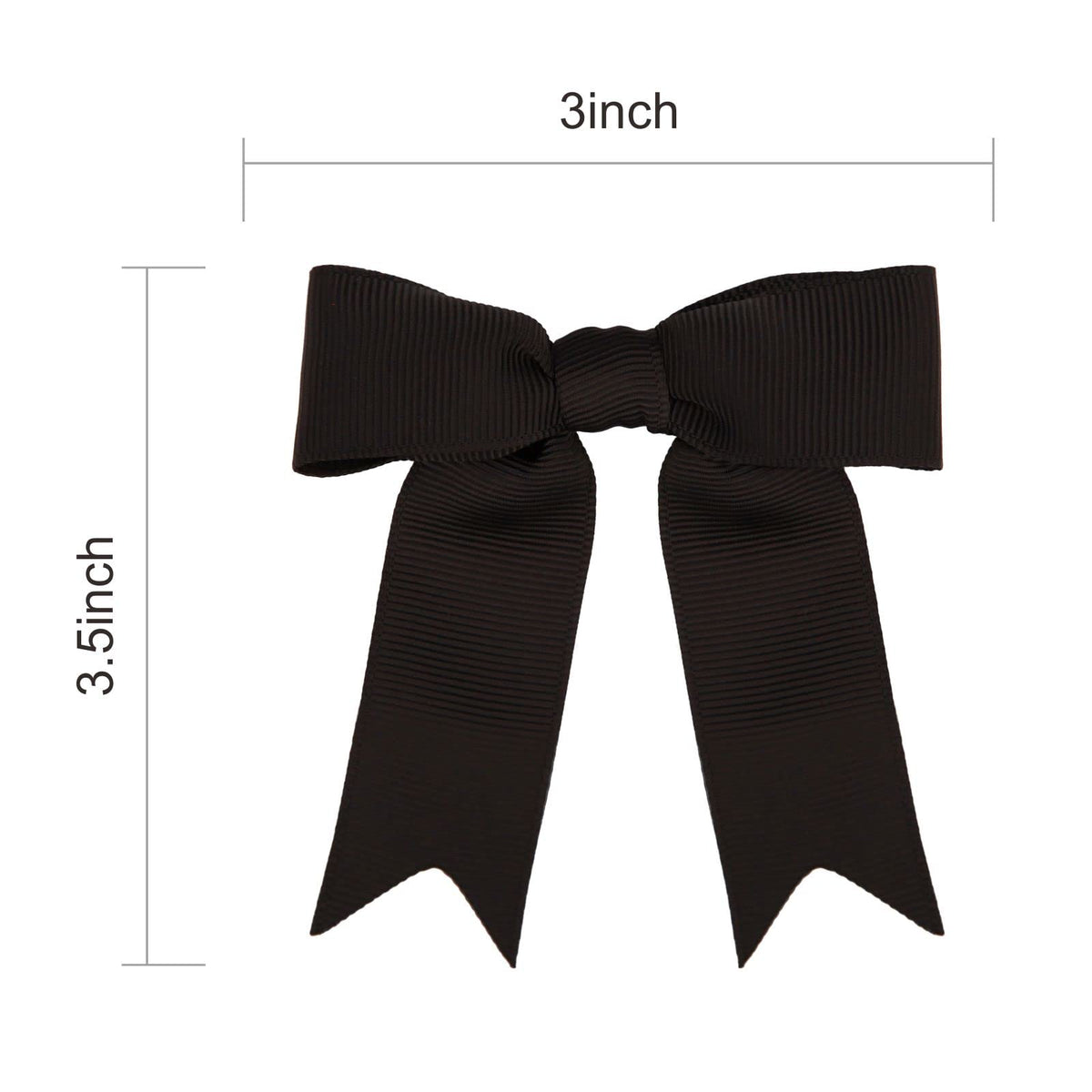 Meseey 50 Pcs 3 Inches Black Grosgrain Ribbon Twist Tie Bow Pretied Premade Craft Bows for Treat Bags Gift Wrapping Basket Wedding Baby Shower Brithday Valentine's Day Christmas Party