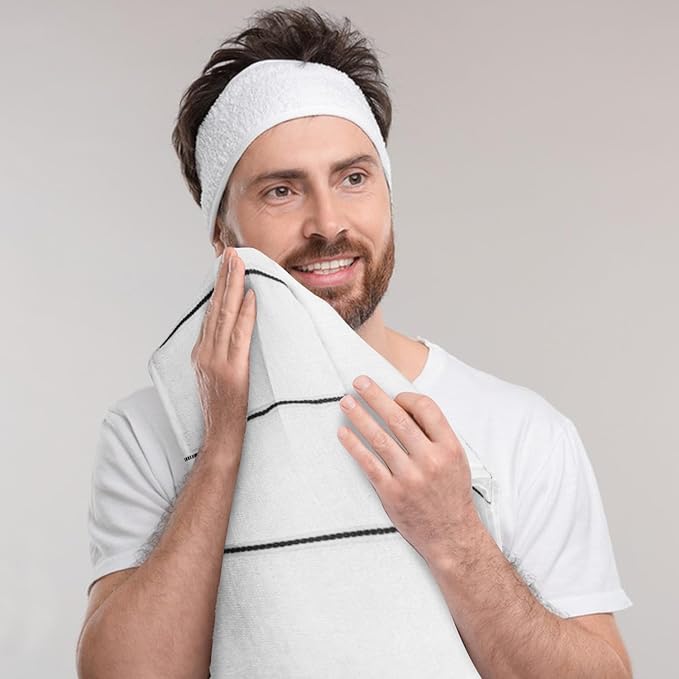 White 3 Pack Hand Towels, 100% Cotton, Highly Absorbent and Soft Feel Towels