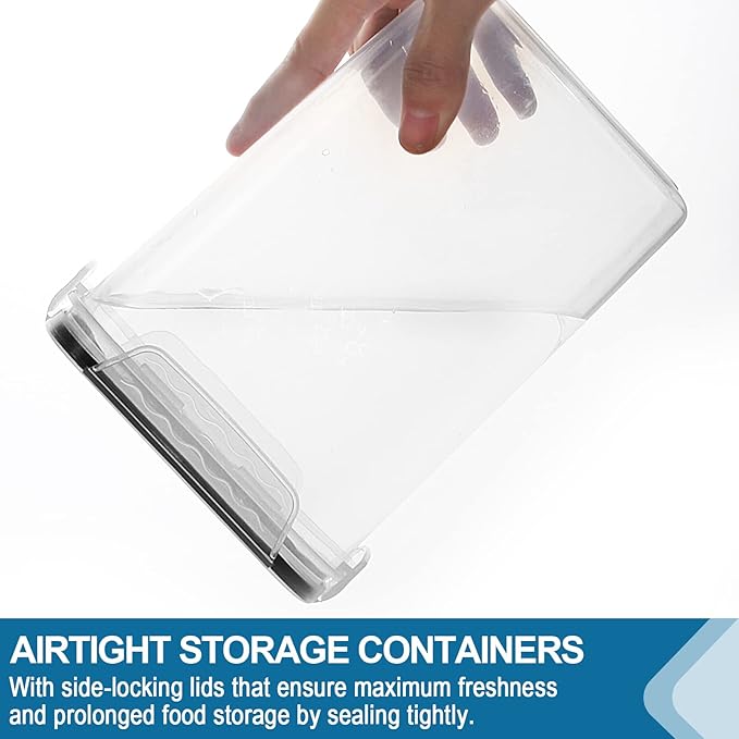 VERONES Large Tall Airtight Food Storage Containers, 10 PACK Plastic Airtight