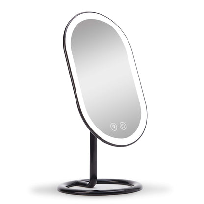 Fancii Vera LED Lighted Vanity Makeup Mirror, Rechargeable - Cordless Illuminated Cosmetic Mirror with 3 Dimmable Light Settings, Dual Magnification (Chrome)