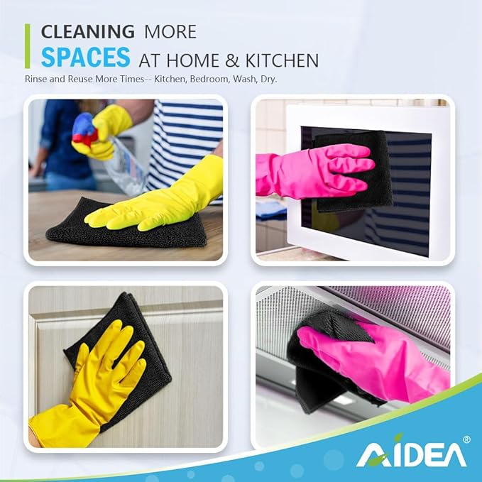 AIDEA Microfiber Cleaning Cloth 100PK, Soft Microfiber Towels