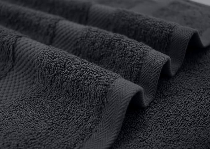 DAN RIVER Bath Towels Set of 4, 27 x 54 Inches, 100% Cotton, Larger & Lighter