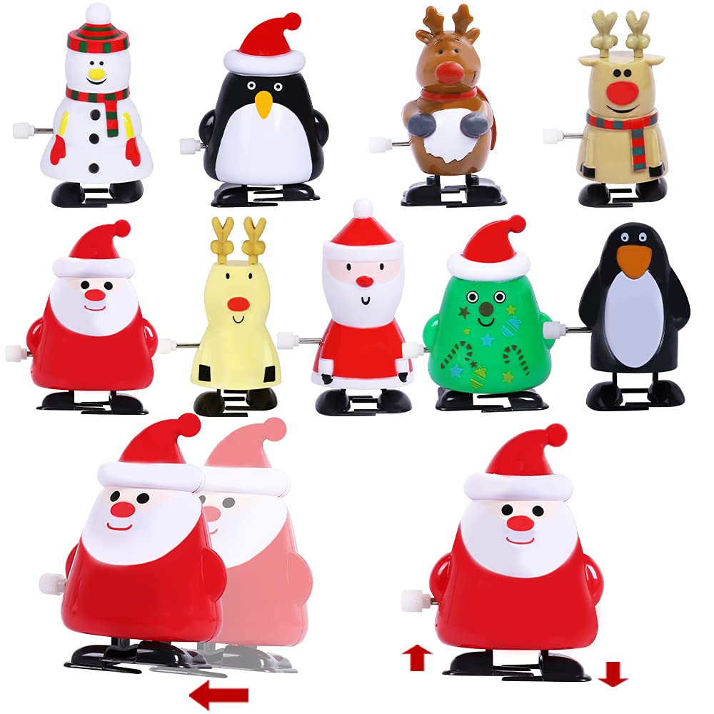 Max Fun 24 Pack Christmas Wind Up Toys Stocking Stuffers for Christmas Party Favors Goody Bag Filler (Christmas)