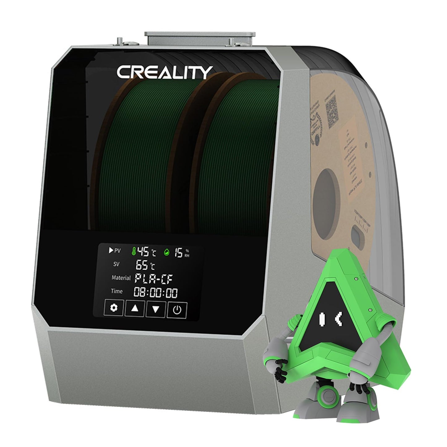 Creality Space PI Filament Dryer Plus, 2 Spools Filament Storage Box, 3D Printer Dryer Box with 360° Heating, Upgraded Filament Dehydrator for PLA ABS PETG TPU 1.75/2.85 mm