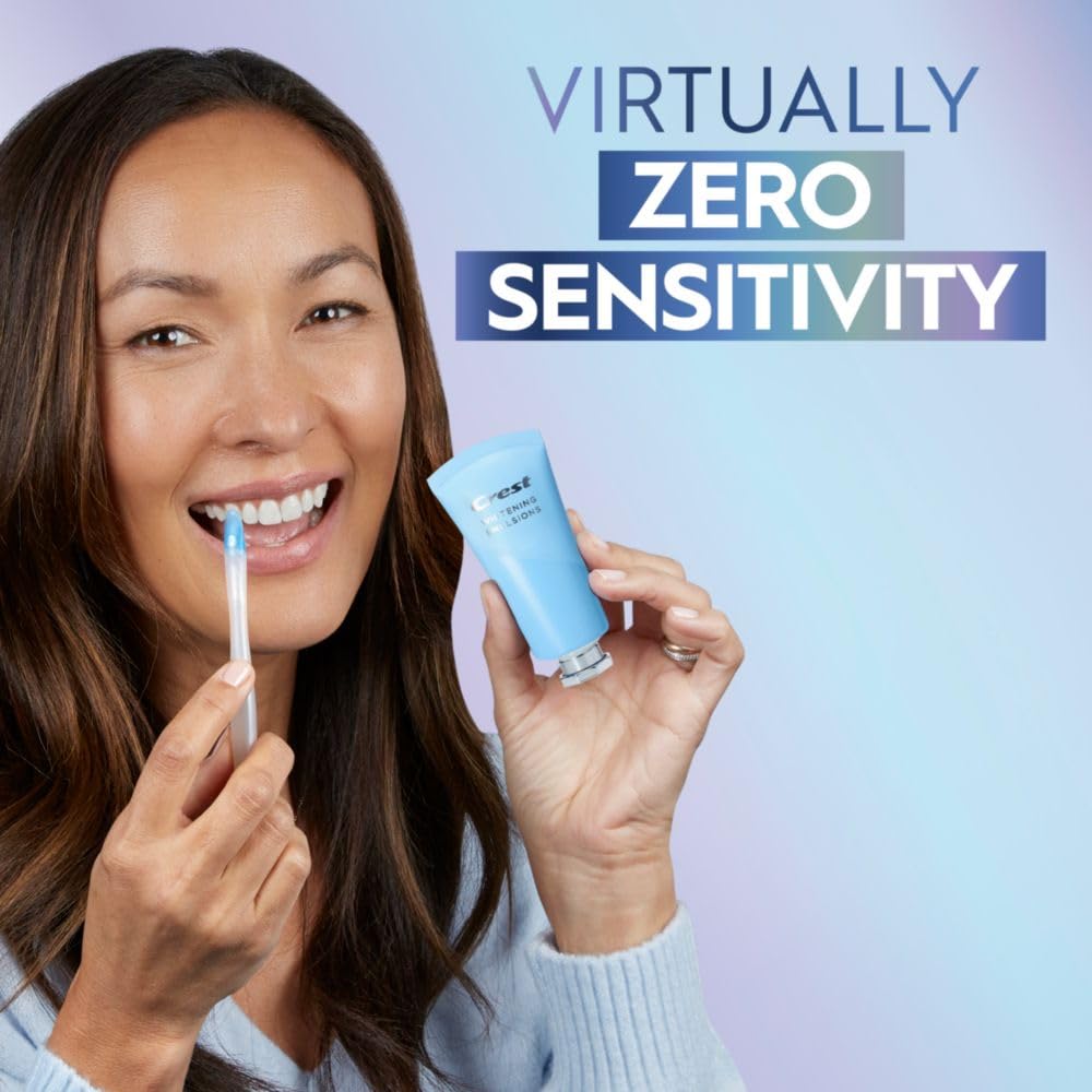 Crest Whitening Emulsions Leave-on Teeth Whitening Gel Kit With LED Accelerator Light, 0.63 Oz
