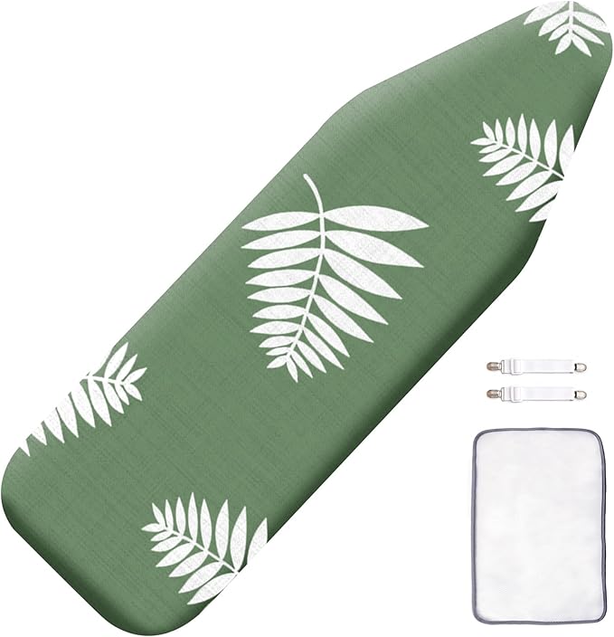 SheeChung Ironing Board Cover and Pad 18“x49”, Thick Scorch Resistant Padding