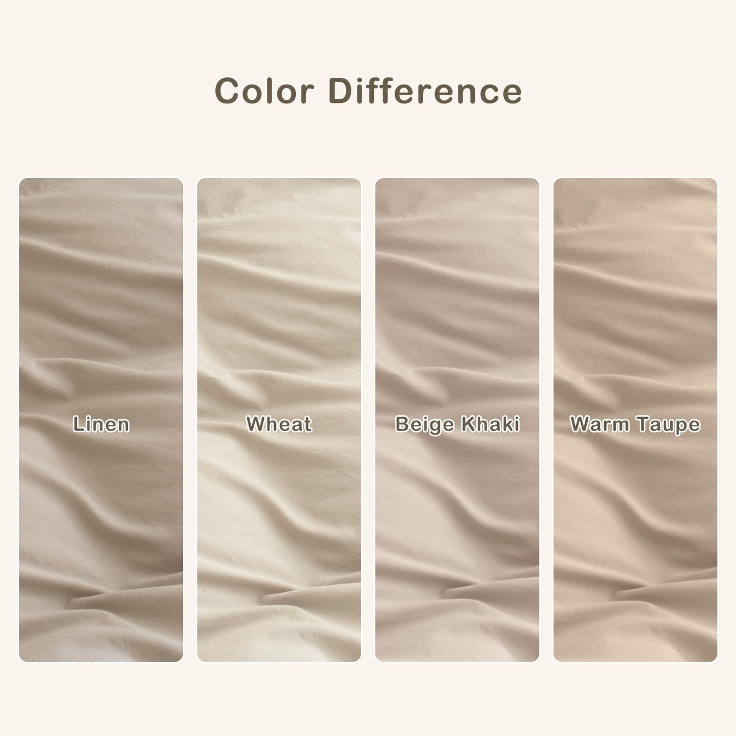 CozyTide King Size Comforter Set,Washed Cotton Boho Bedding Comforter Set Soft Lightweight Fluffy Aesthetic Bedding Set 3 Pieces(1 Beige Khaki Comforter and 2 Pillowcases)