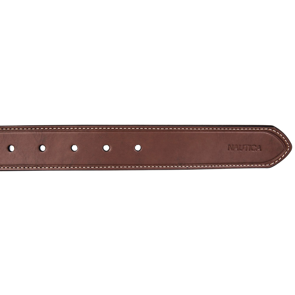 Nautica Mens Reversible Brown/Black Leather Belt | 2-in-1 | Classic | Everyday | Business | Work | Dress | Casual | Metal Buckle - 42"