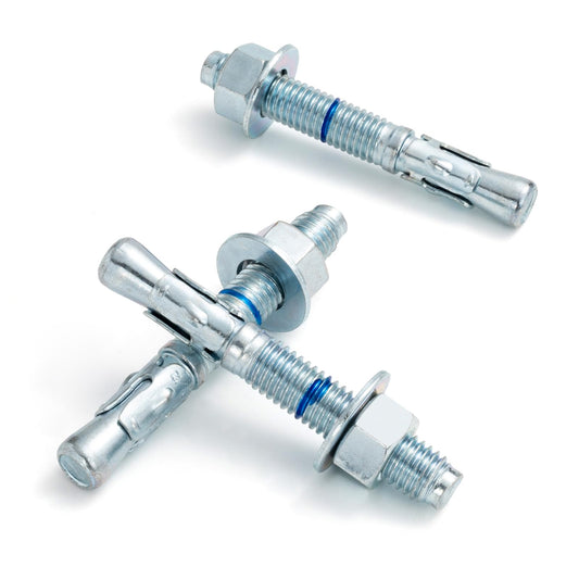 HROMIGRY 1/2" x 3-3/4" Concrete Anchors (50 Pack) 1/2 inch Wedge Anchors Bolts Zinc Plated