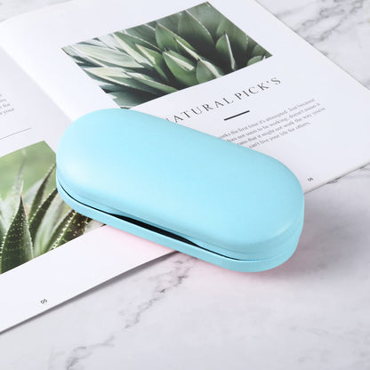 AITIME 2 in 1 Double Sided Portable Contact Lens and Eyeglasses Case - Marbling, Multifunction, Durable, Compact, Portable Storage Kit