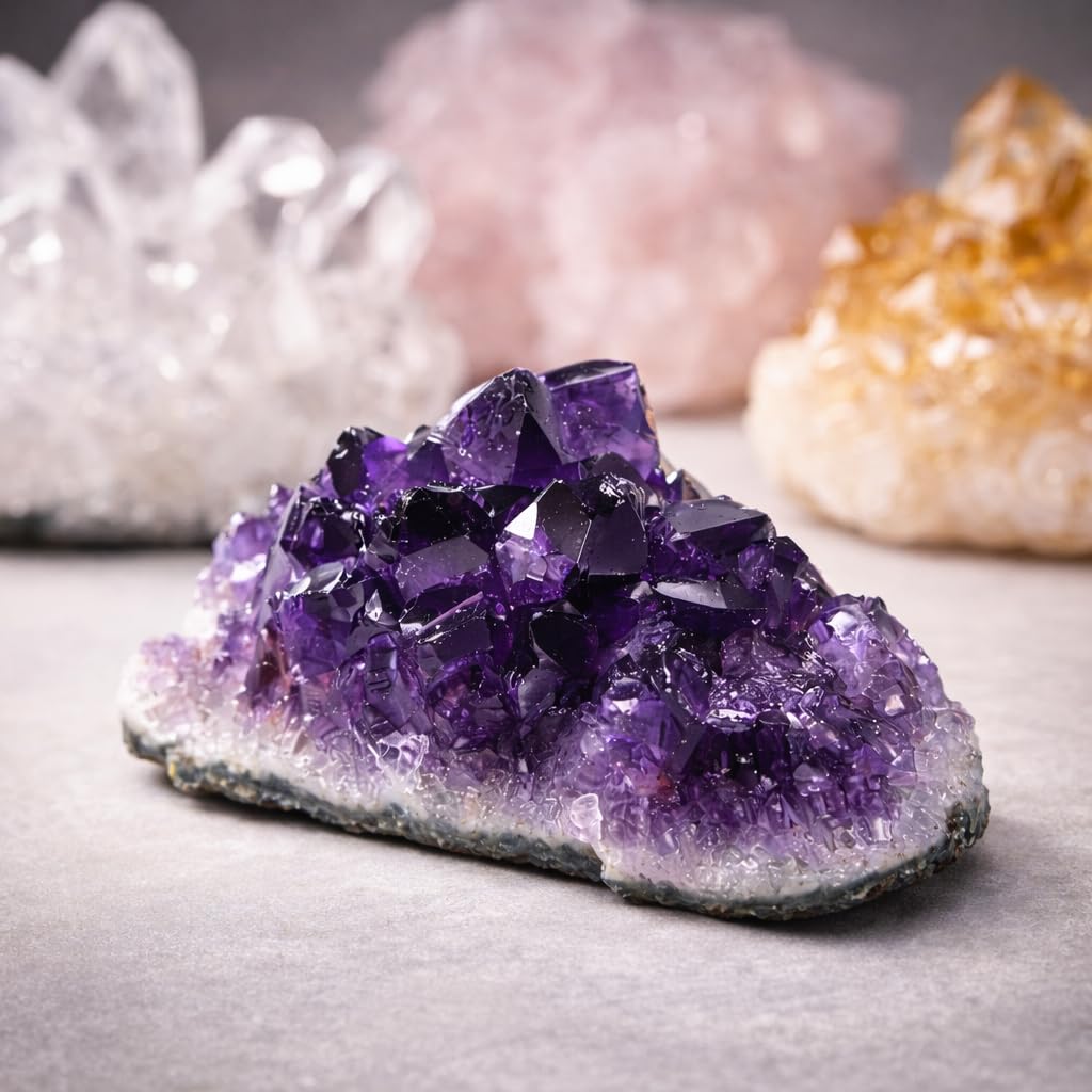 Natural Amethyst (Less Than 0.5 lb) Crystal Clusters Stone from Brazil Raw Geode Quartz - Purple Color - Mystic Stones