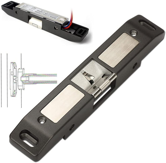 MENGQI-CONTROL Fire Emergency Door Electric Strike Push Rod Lock for Panic Bar Exit Open Device