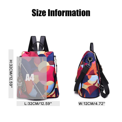 Ray-Velocity Anti Theft Women Backpack Waterproof Fashion Backpack Shoulder Bag for Lady Girl Dailyuse Travel Work School(Colorful)