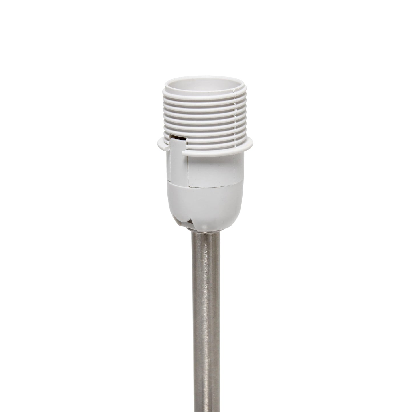 Simple Designs LT1198-WHT 10.5" Stylish Mini Pop of Color Table Lamp, for Living Room, Bedroom, Office, Sand Nickel with White Shade