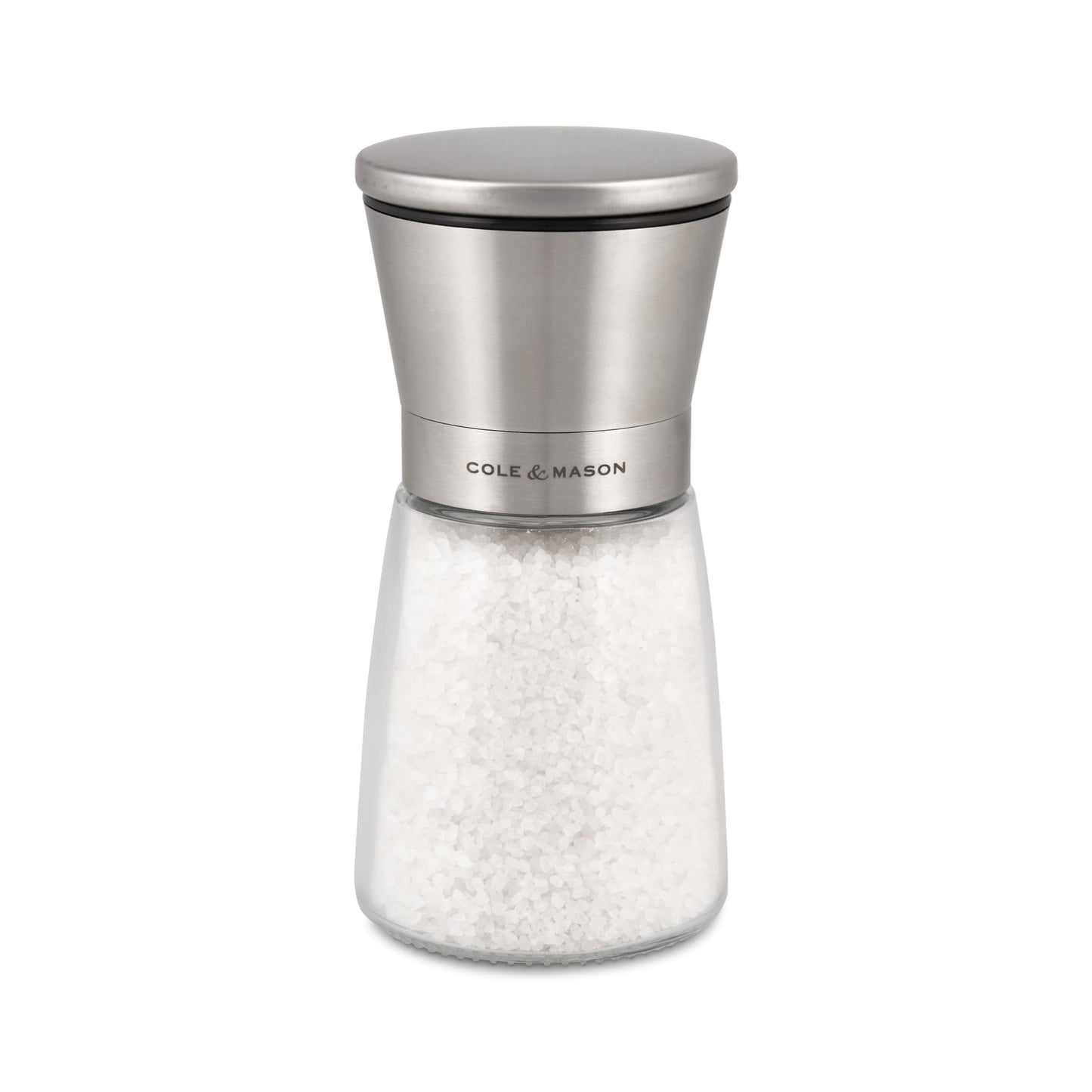Cole & Mason Sunderland 5.5" Salt Mill Set for Sea Salt - Aesthetic Salt Mills - Kitchen & Home Essentials - Refillable Salt Mill Grinder - Acrylic Spice Mills