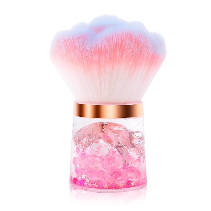 ANGNYA Nail Dust Brush, Rose Nail Art Dust Powder Remover Brush