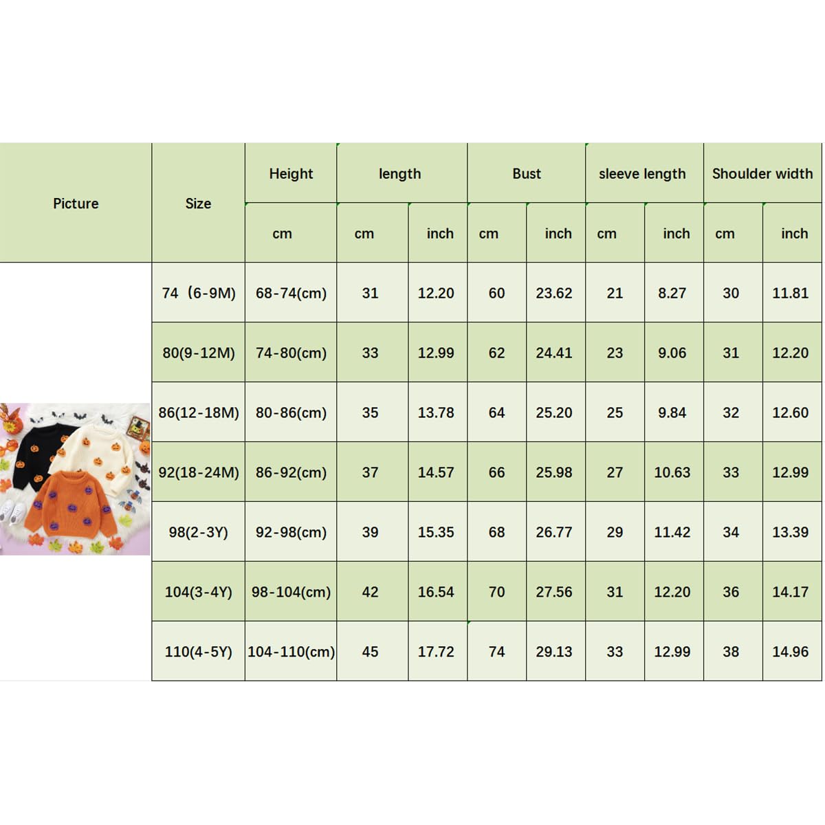 MAYUMMPY Toddler Baby Boy Girl Halloween Sweater Pumpkin Warm Pullover Sweatshirt Knitwear Knitted Fall Winter Clothes (Halloween White, 2-3 Years)