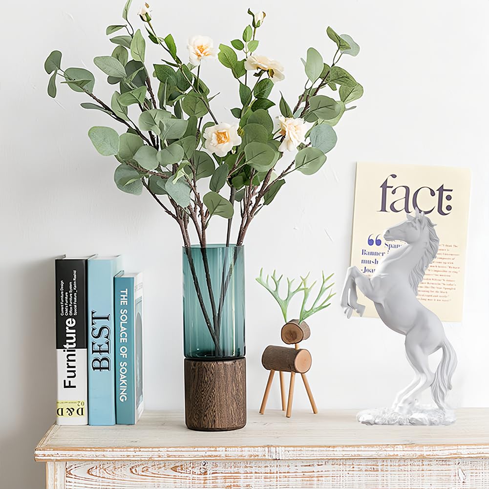 Horse Statue, Resin Soild Animals Sculpture Table Decor Indoor Modern Home Desk Art Figurines Ornament Office Decorative Bookshelf Desktop Living Room Dining Room Coffee Photography Props Standing