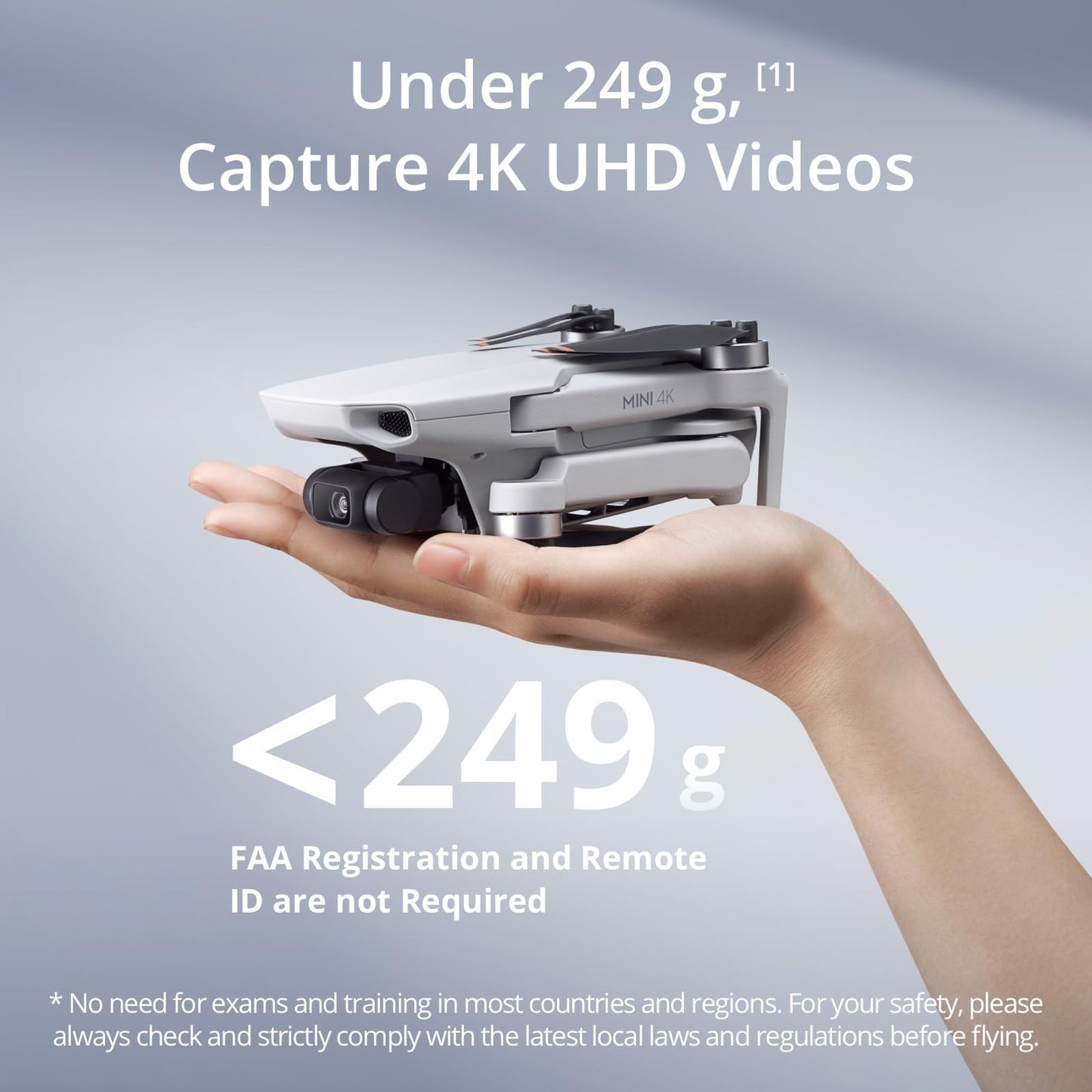 DJI Mini 4K Protection Bundle, Drone with 4K UHD Camera for Adults, Under 249 g, 3-Axis Gimbal Stabilization, 10km Video Transmission, Propeller Guard, Landing Gear, Propellers Compatible