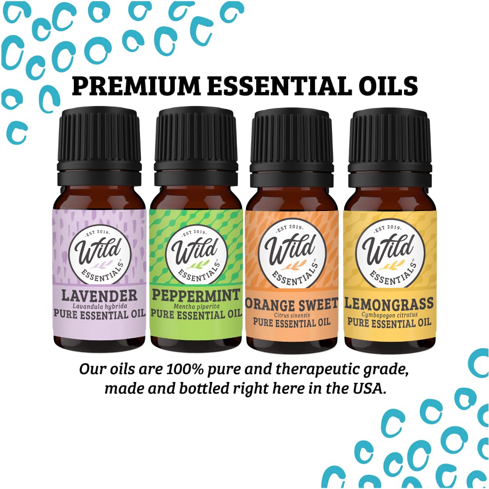 Wild Essentials Tree of Life Essential Oil Leather Wrap Bracelet Diffuser Kit, Gift Set, Lavender, Lemongrass, Peppermint, Orange Oils, 12 Pads, Customizable Color Changing Perfume Jewelry, Black