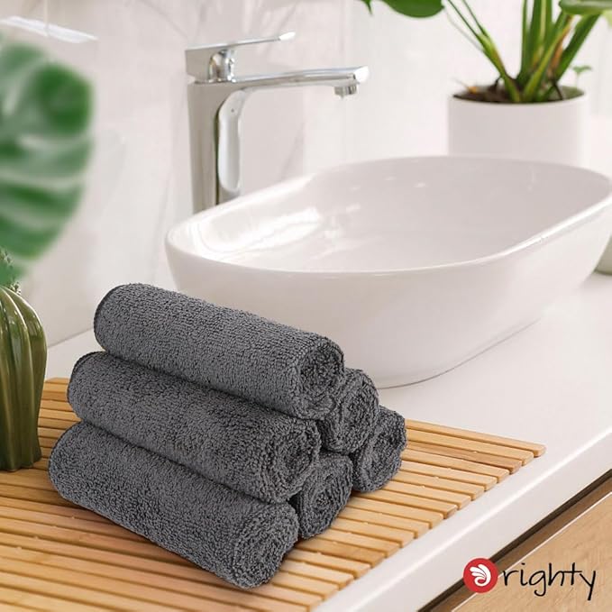 Orighty 6-Pack Grey Hand Towels