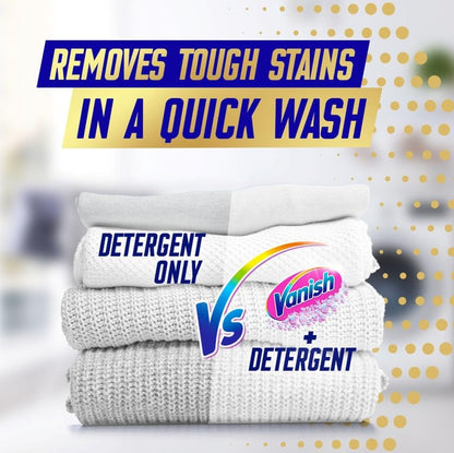 Vanish Gold Oxi Action Laundry Booster and Stain Remover Powder for Whites 2.4kg, Removes Tough Stains Even at 20°, For Whiter Whites, Safe on Everyday Fabrics (Packaging May Vary) (Pack of 1)