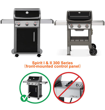 onlyfire Porcelain Enameled Flavorizer Bars for Weber Spirit I&II 300 Series Gas Grill (Front Mounted Control Panel) - 7636